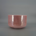 Load image into Gallery viewer, Pink crystal sound bowl on a gray background