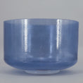 Load image into Gallery viewer, Blue crystal sound bowl on a gray background