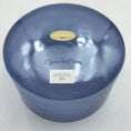 Load image into Gallery viewer, Blue crystal singing bowl with 'Crystal Tones' branding on a white background