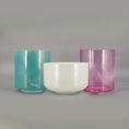Load image into Gallery viewer, Angelic Skies Crystal Tones crystal singing bowls harmonised set
