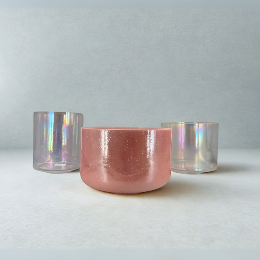 Heart resurgence crystal bowl set