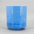 Load image into Gallery viewer, Blue crystal sound bowl with 'Crystal Tones' branding on a gray background
