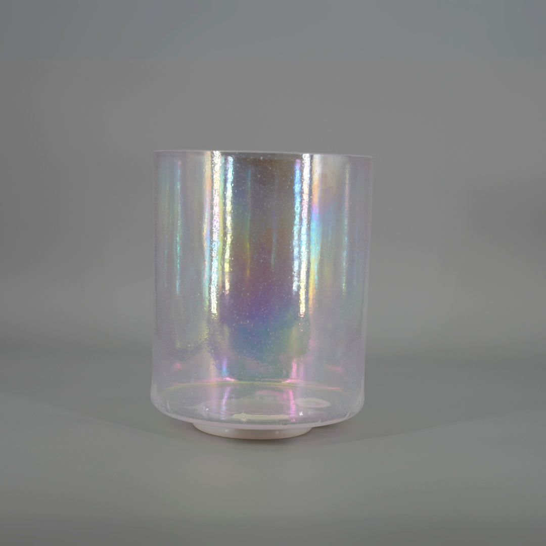 Apophyllite Violet Flame Aura Platinum (Inside) Alchemy™ by Crystal Tones® 6" G-40