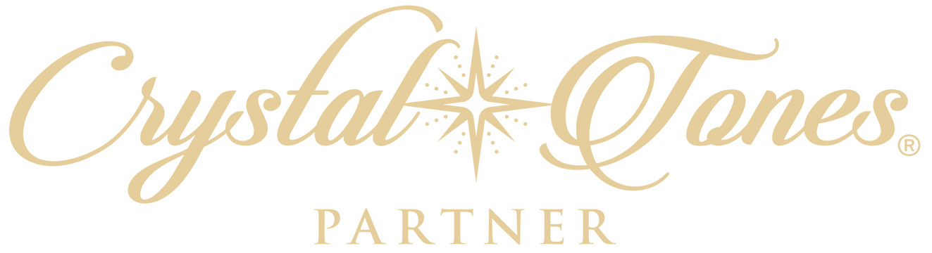 Crystal Tones Partner logo in gold on a white background