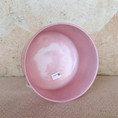 Load image into Gallery viewer, Interior view of the Rose Quartz Palladium 9-inch singing bowl, showing its pale pink finish.
