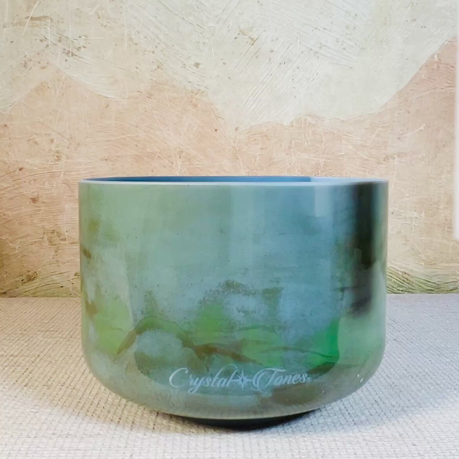 Listen to the enchanted orest shasta serpentine crystal sound bowl
